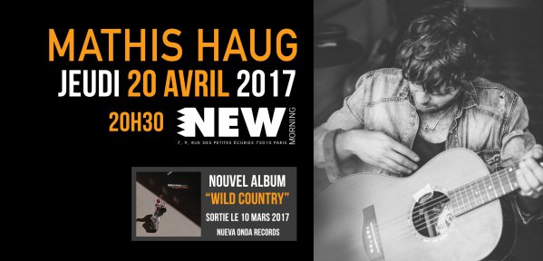 Mathis Haug en concert au New Morning le 20 avril 2017